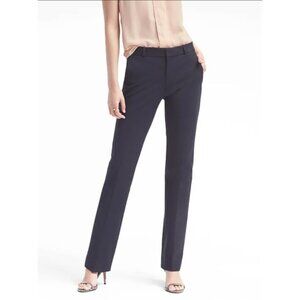 Banana Republic Women's Dress Pants "Logan" Black Straight Leg Seamed Size 2